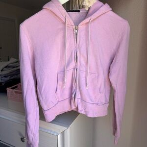 Brandy Melville Pink Hoodie Sweater